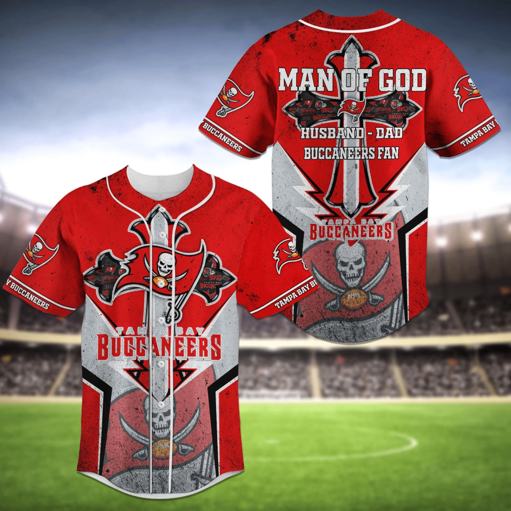 Man of God Tampa Bay Buccaneers Baseball Jersey Shirt - Aopprinter
