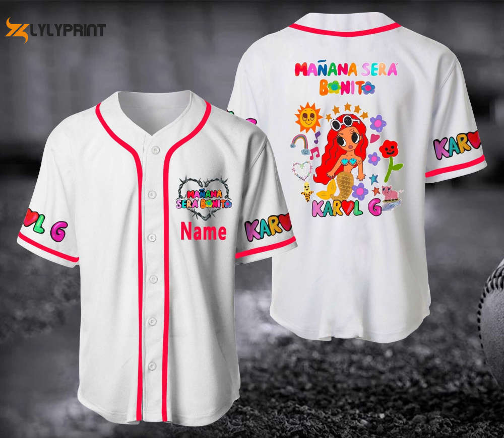 Manana Sera Bonito Jersey, Karol G Red Baseball Jersey - lylyprint.com