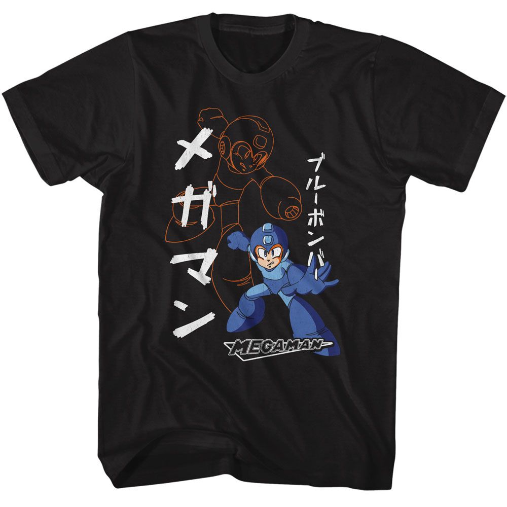 Mega Man - Solid And Outline Boyfriend Tee