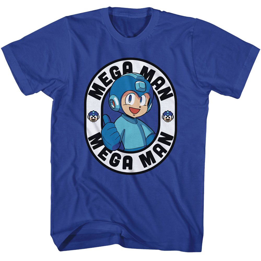 Mega Man - Thumbs Up Oval T-Shirt
