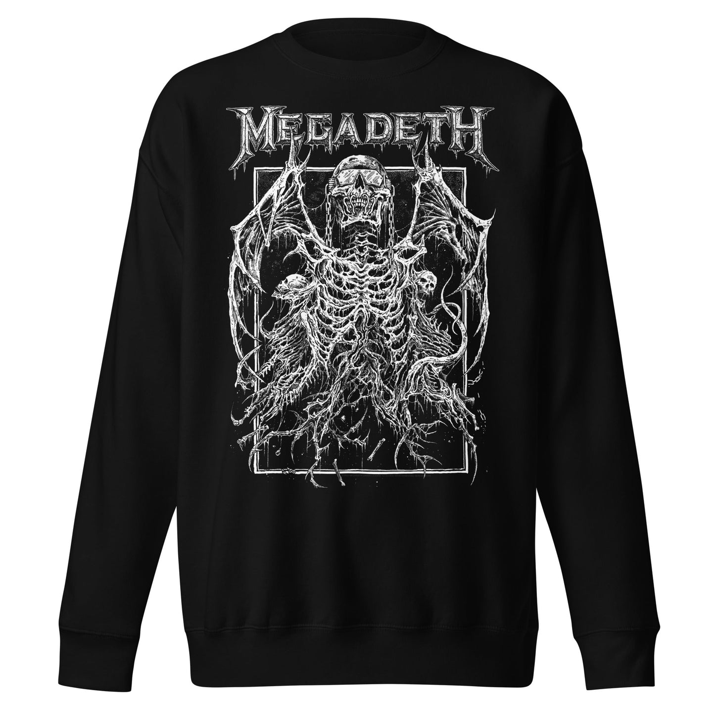 Megadeth Skeleton Wings Jumbo Print Sweatshirt