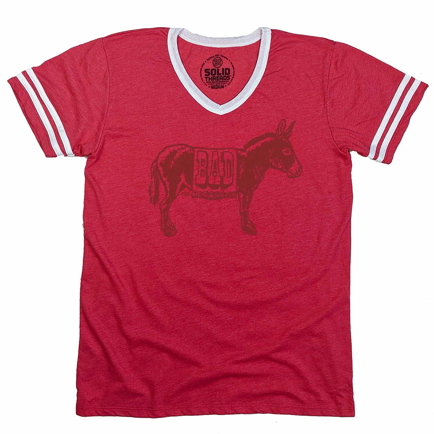 Bad Ass Ringer V-Neck Tee