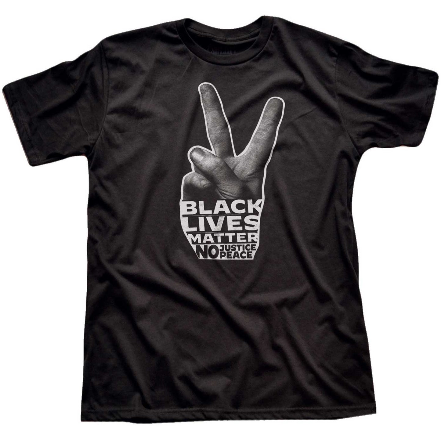 Black Lives Matter Peace Hand T-shirt | Supports Racial Equality
