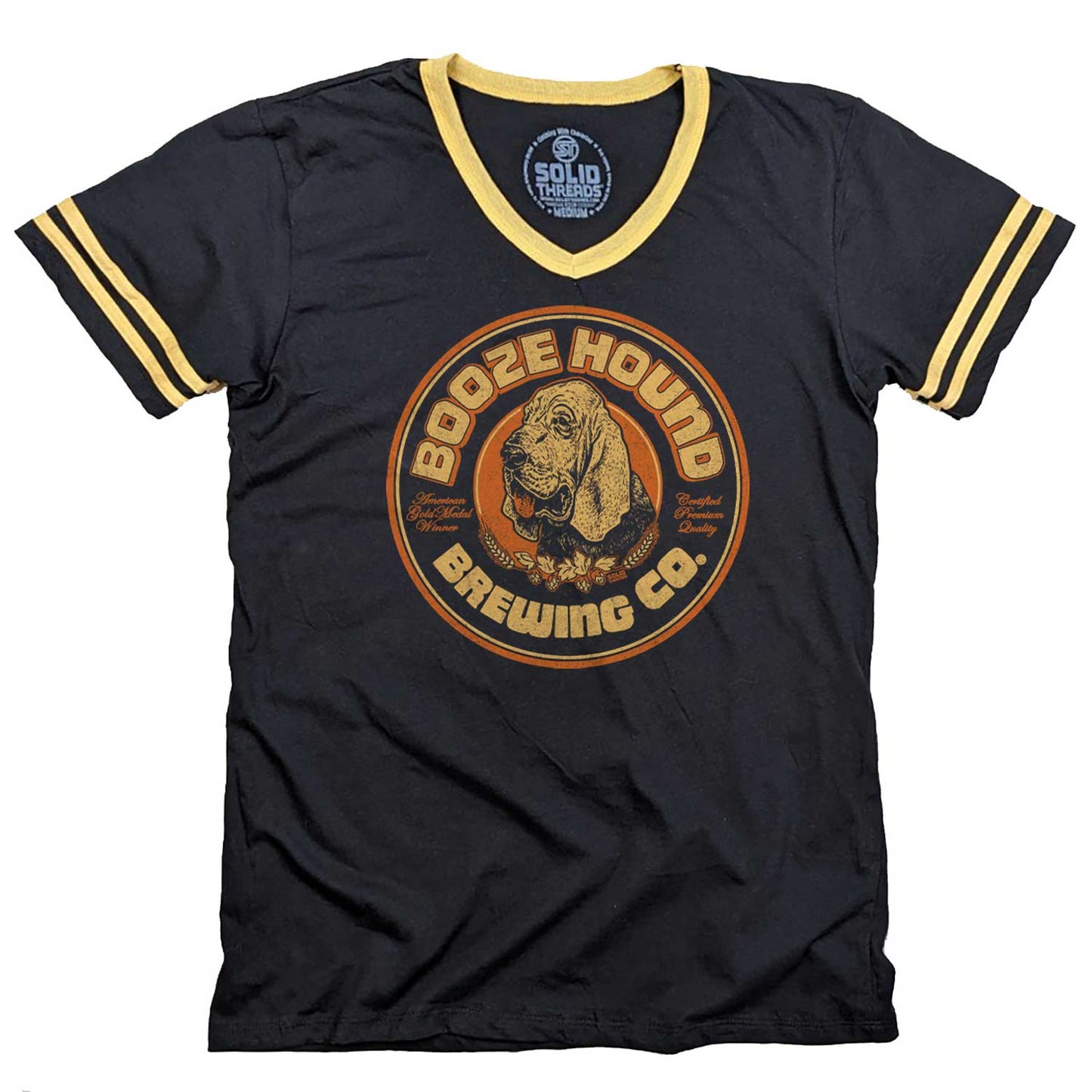 Boozehound Brewing Co. Ringer V-Neck Tee