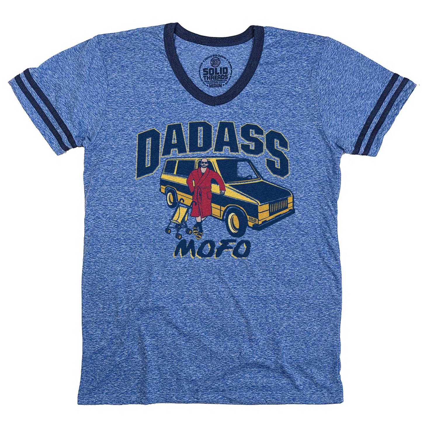 Dadass Ringer V-Neck Tee