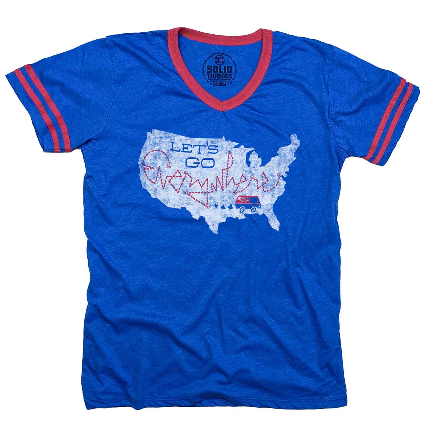 Let's Go Everywhere Ringer V-Neck Tee