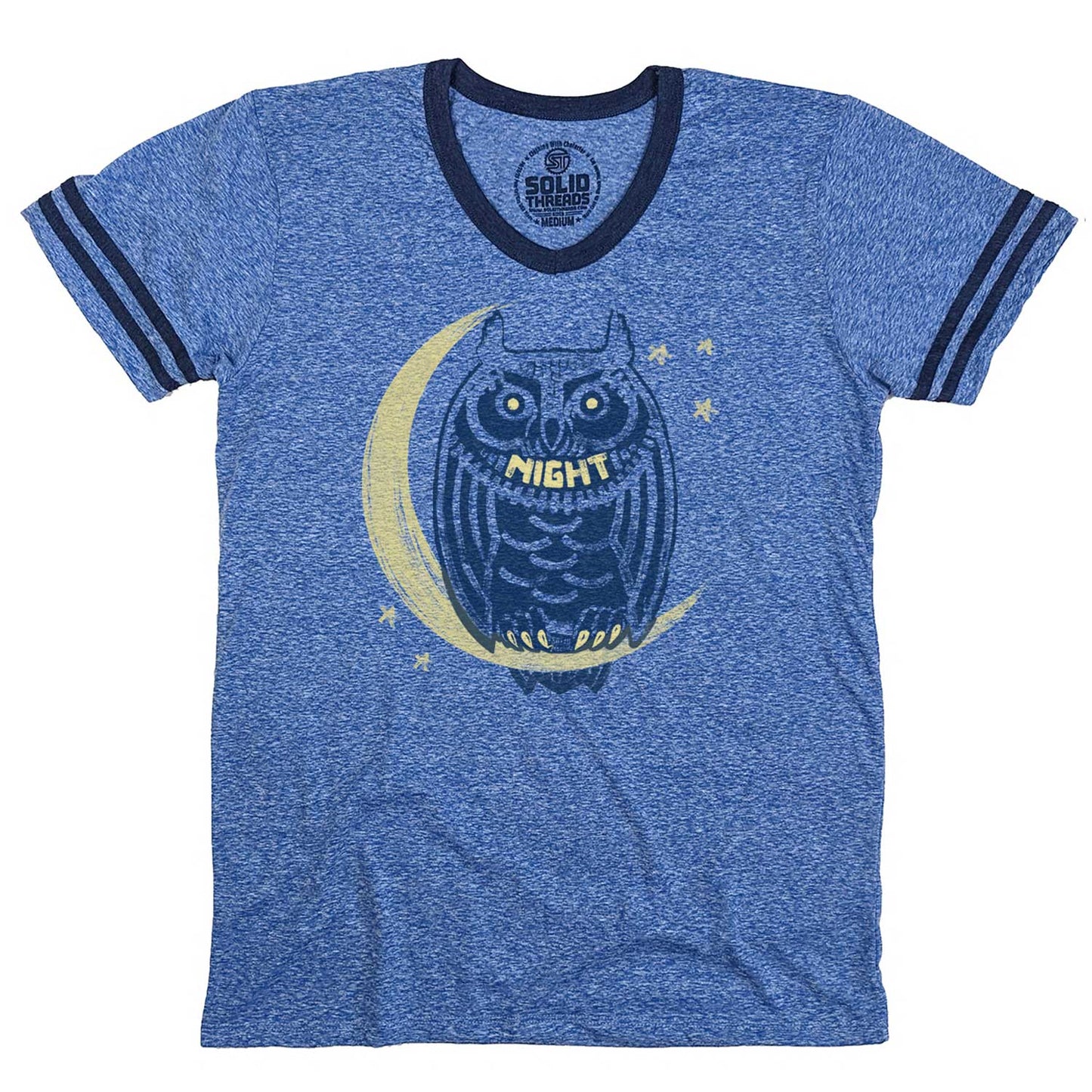 Night Owl Ringer V-Neck Tee