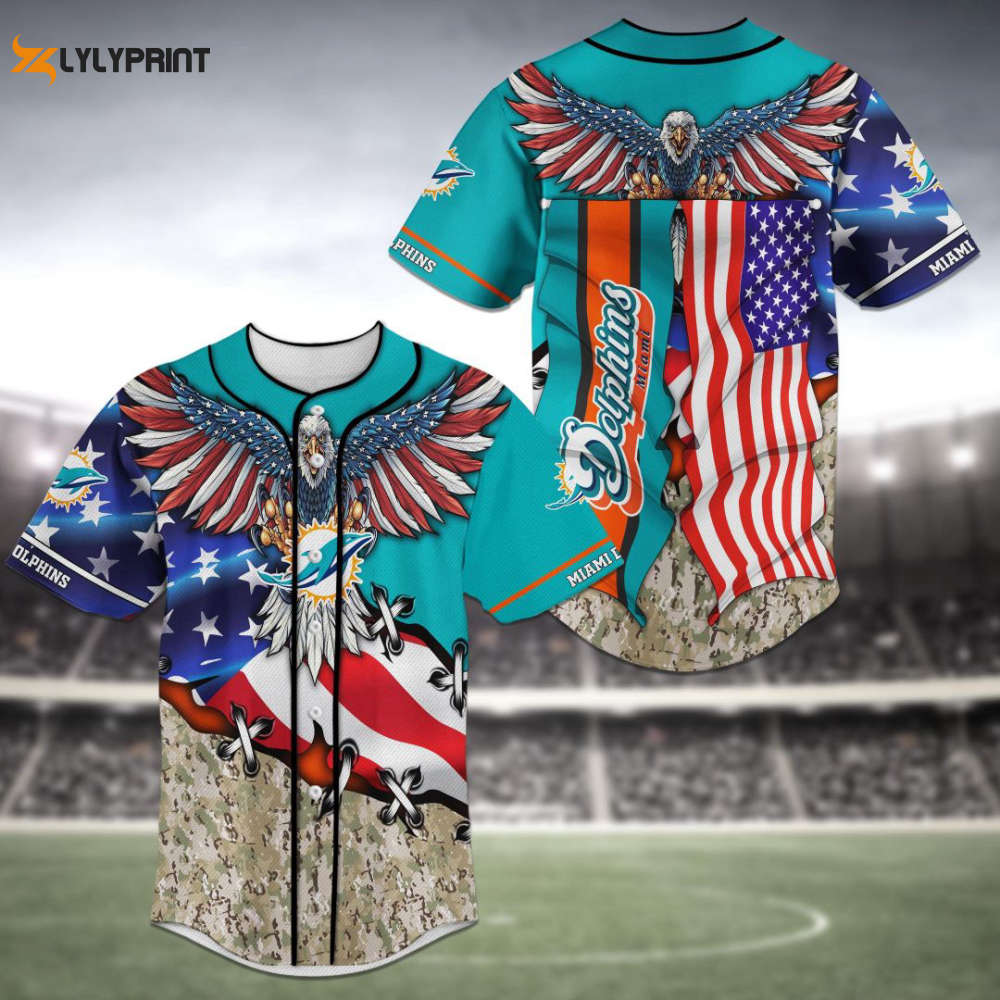 Miami Dolphins Baseball Jersey - lylyprint.com