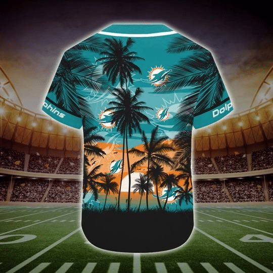 Shop the Miami Dolphins Tropical Baseball Jersey- Perfect for Sunny Miami Games! - lylyprint.com