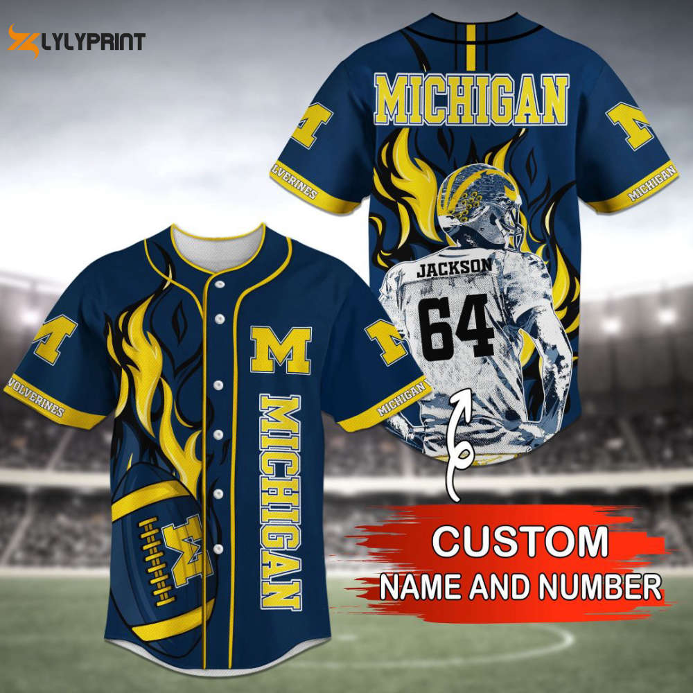 Michigan Wolverines Baseball Jersey Personalized 2023 BJ0225 - lylyprint.com