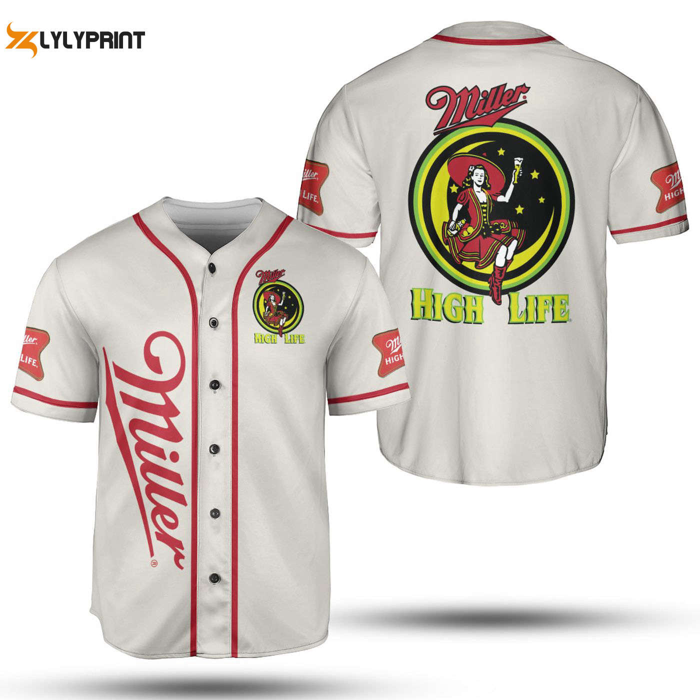Exclusive Miller High Life Baseball Jersey - Official MLB Collection - Gift for Men Women - lylyprint.com