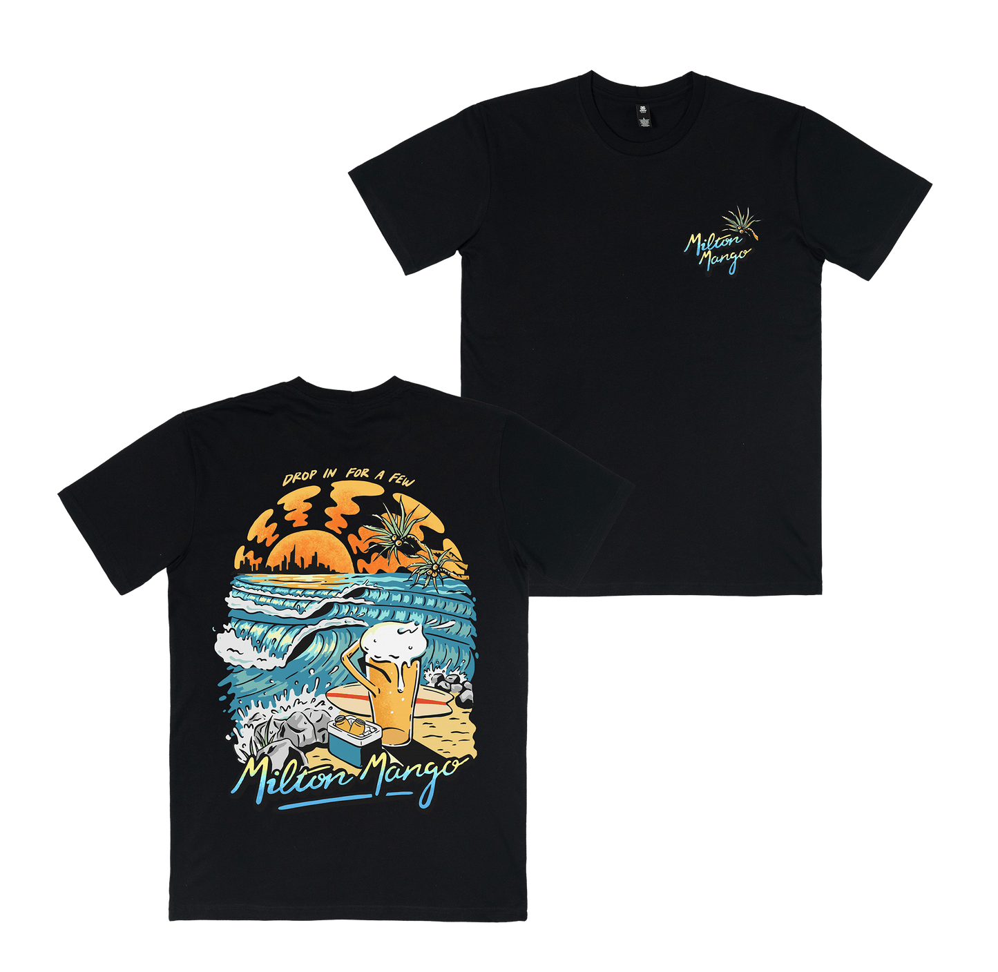 Drop in for a Few Tee Black