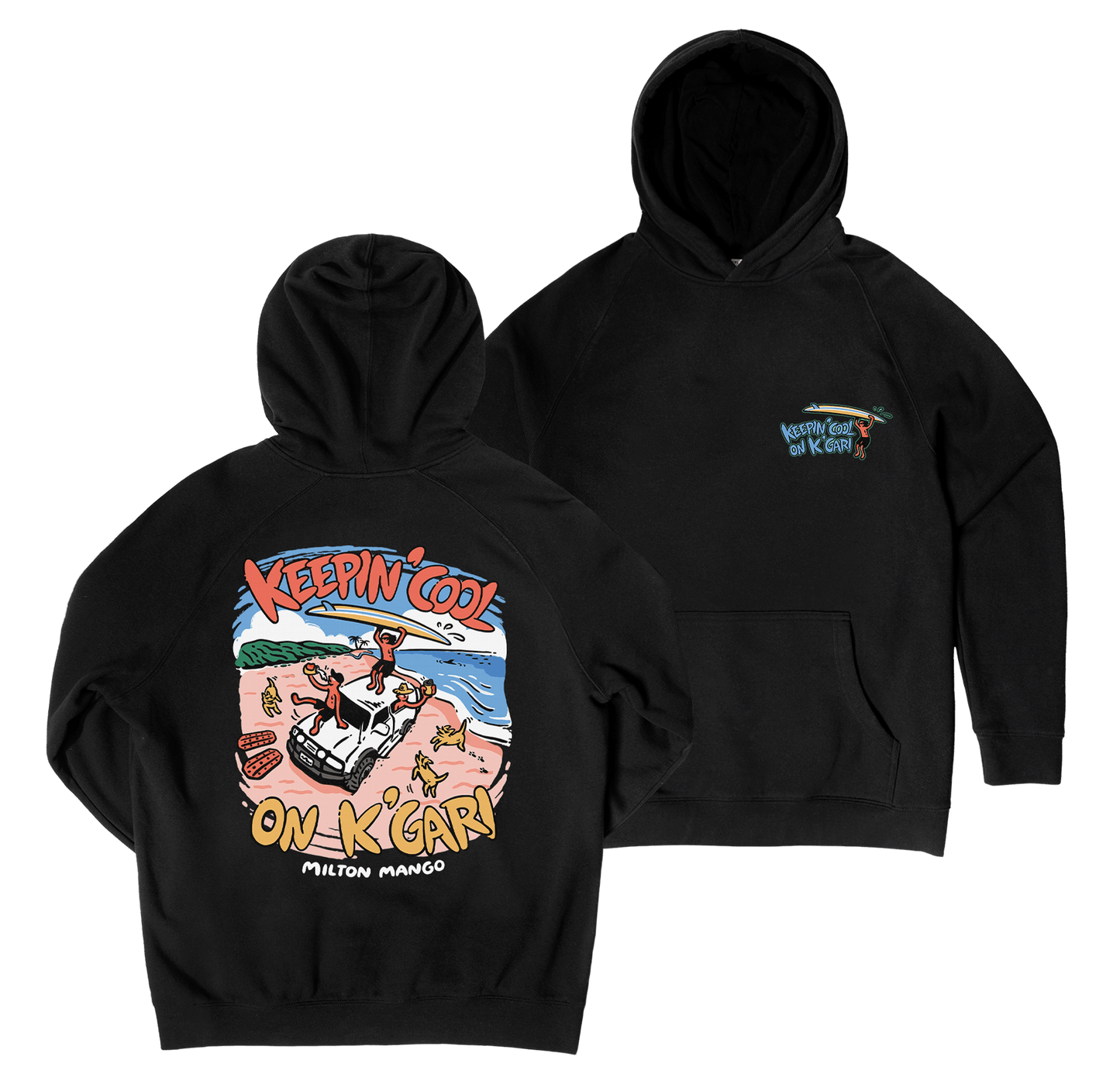 Keepin' Cool on K'Gari Hoodie Black