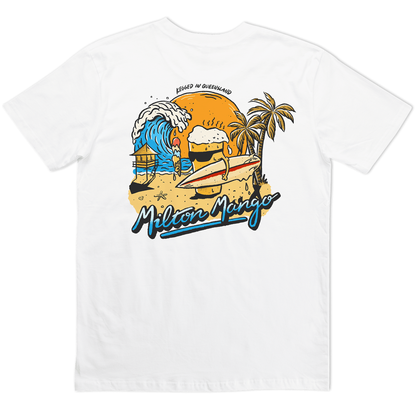 Kegged In QLD Tee White