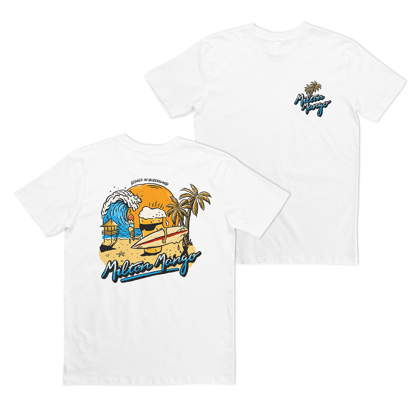 Kegged In QLD Tee White