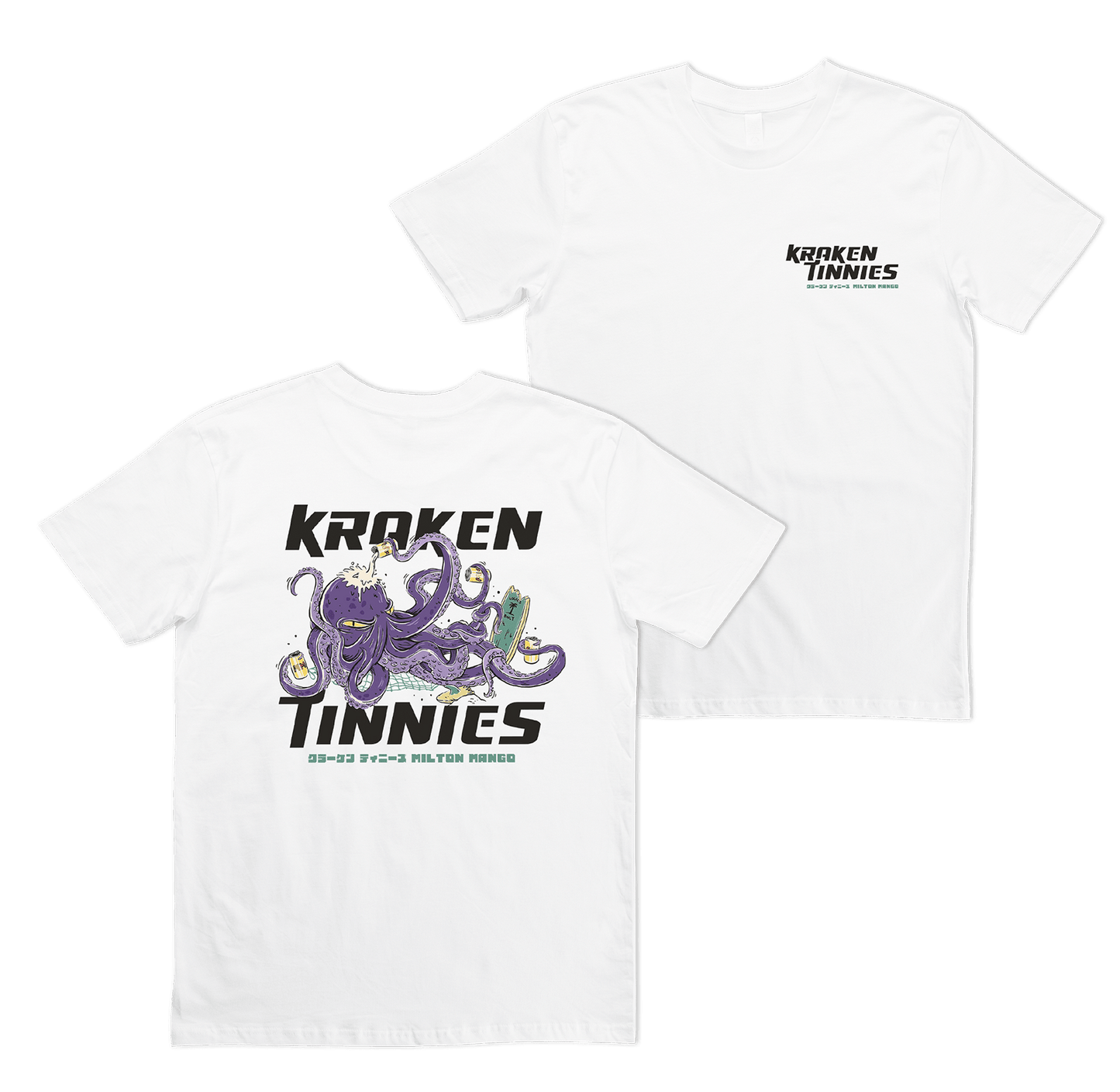 Kraken Tinnies Tee White