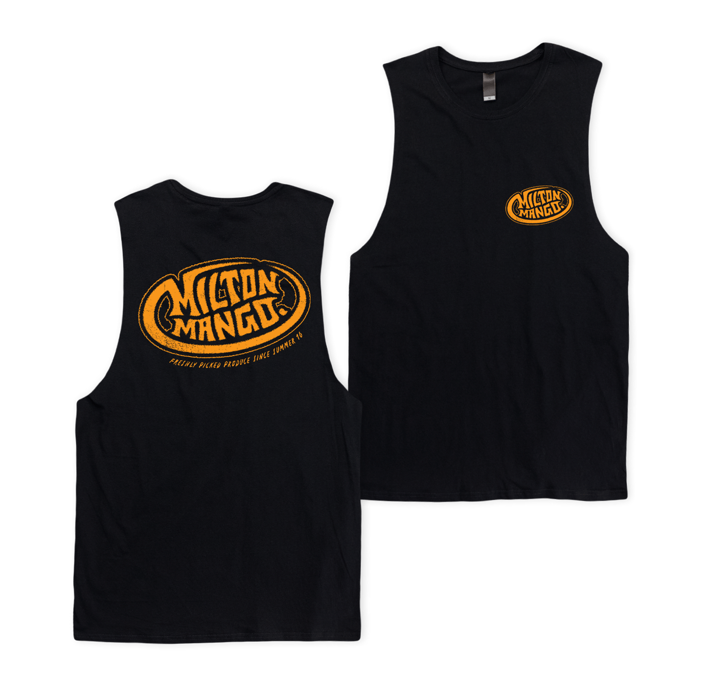 Mango Stamp Muscle Tee Black