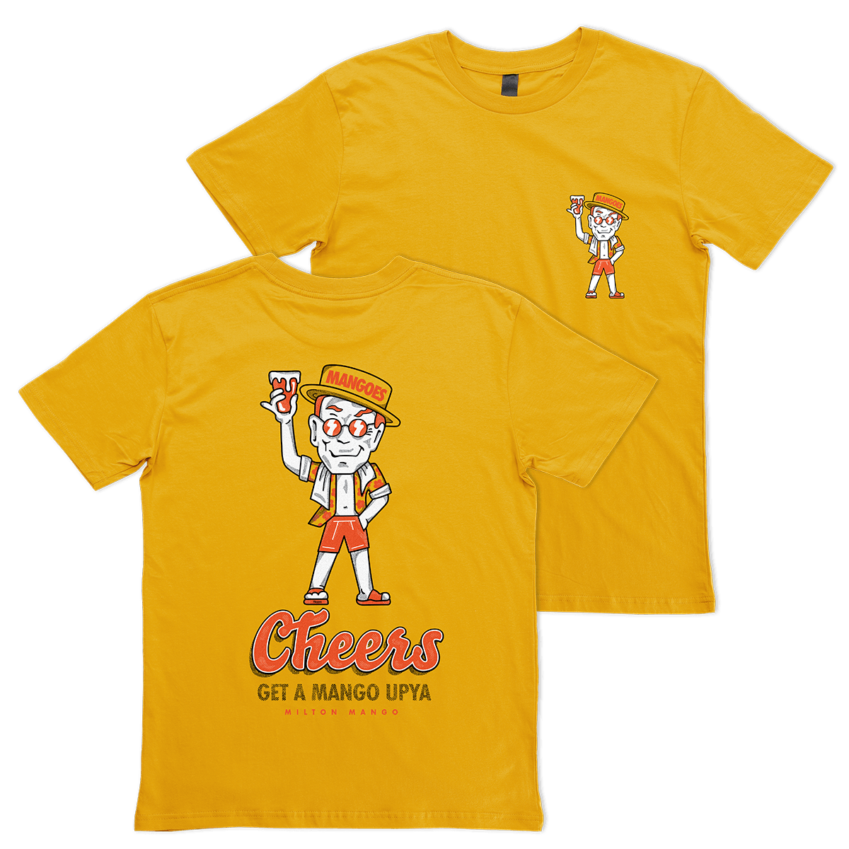 Milton Mango Man Tee Mustard