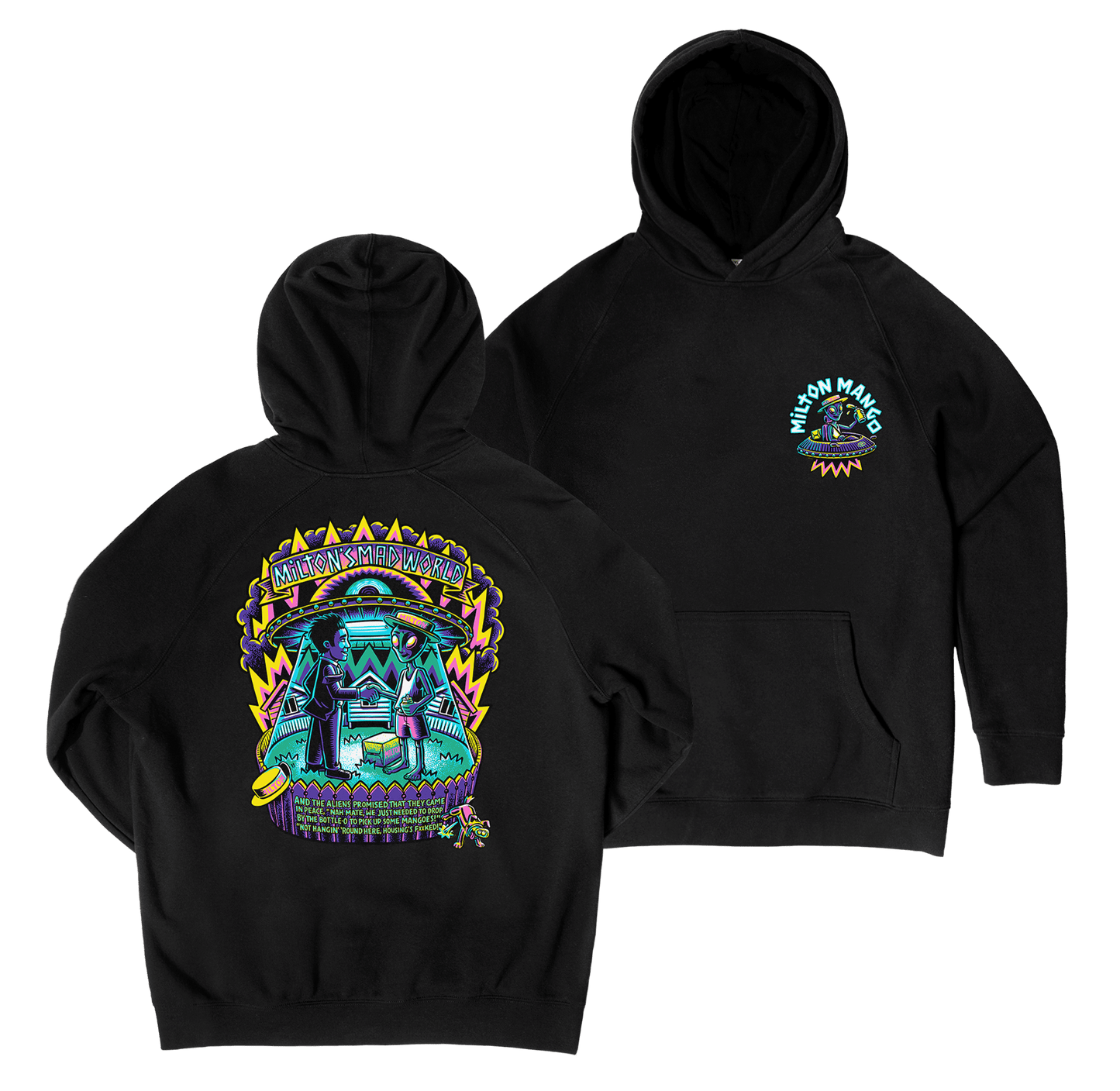 Milton Mango Run Hoodie Black
