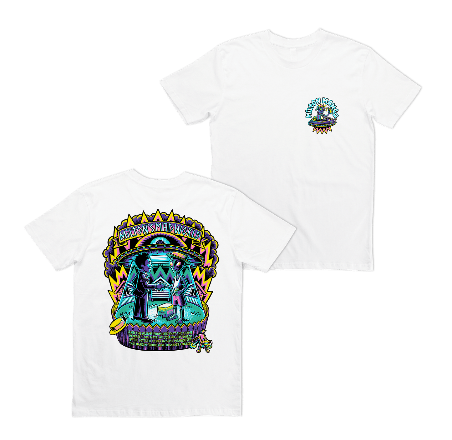 Milton Mango Run Tee White