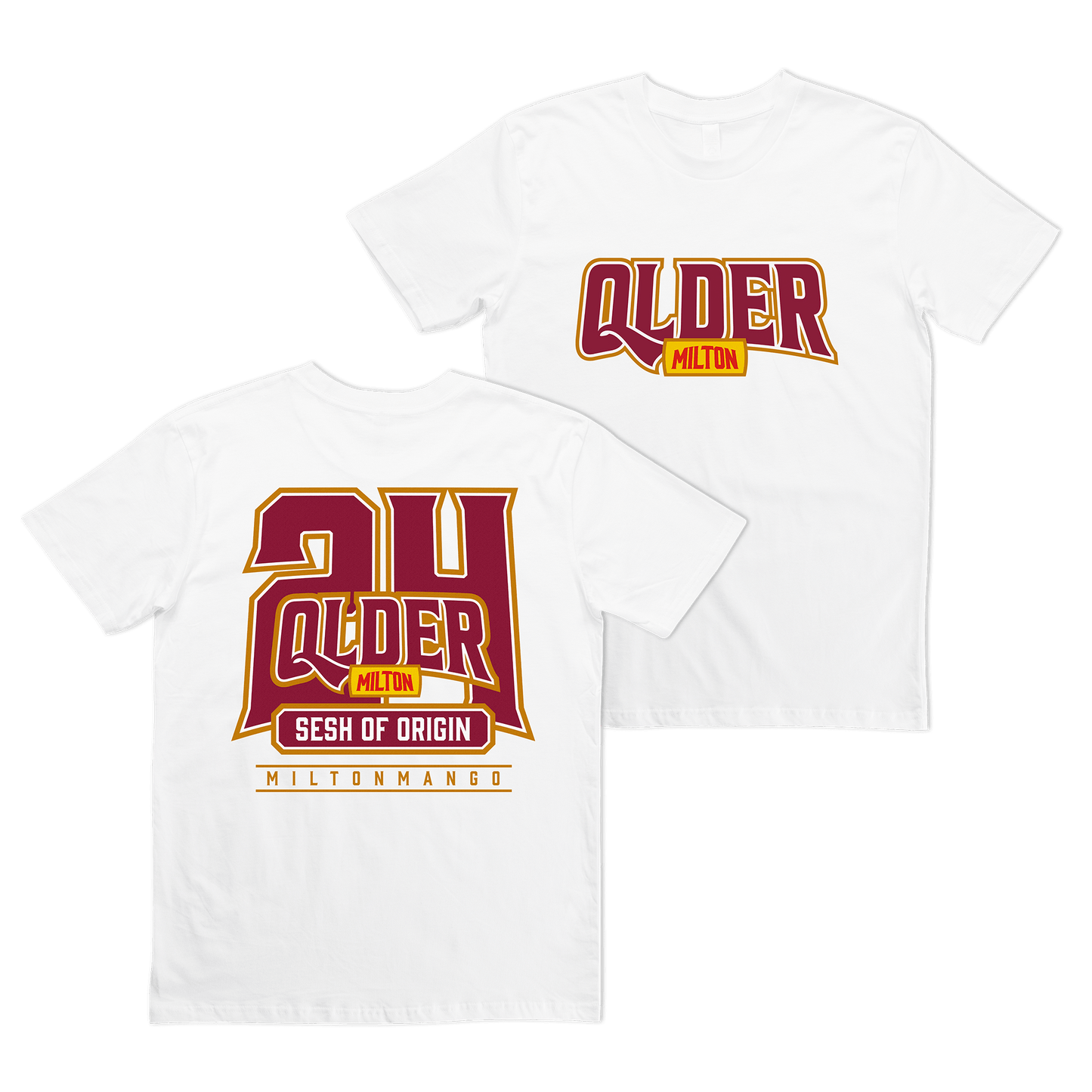 QLDER 24 Tee White