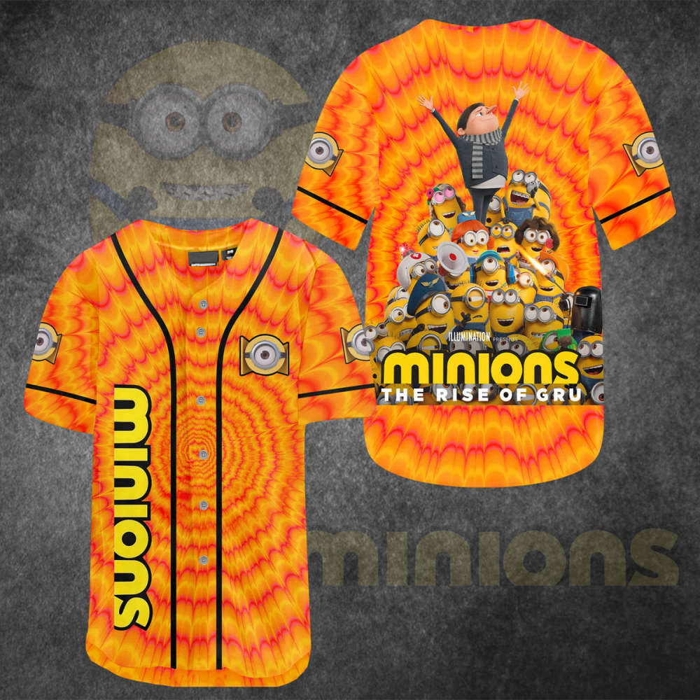 Minions Rise of Gru Baseball Jersey: Playful Fan Style with a Twist - Aopprinter