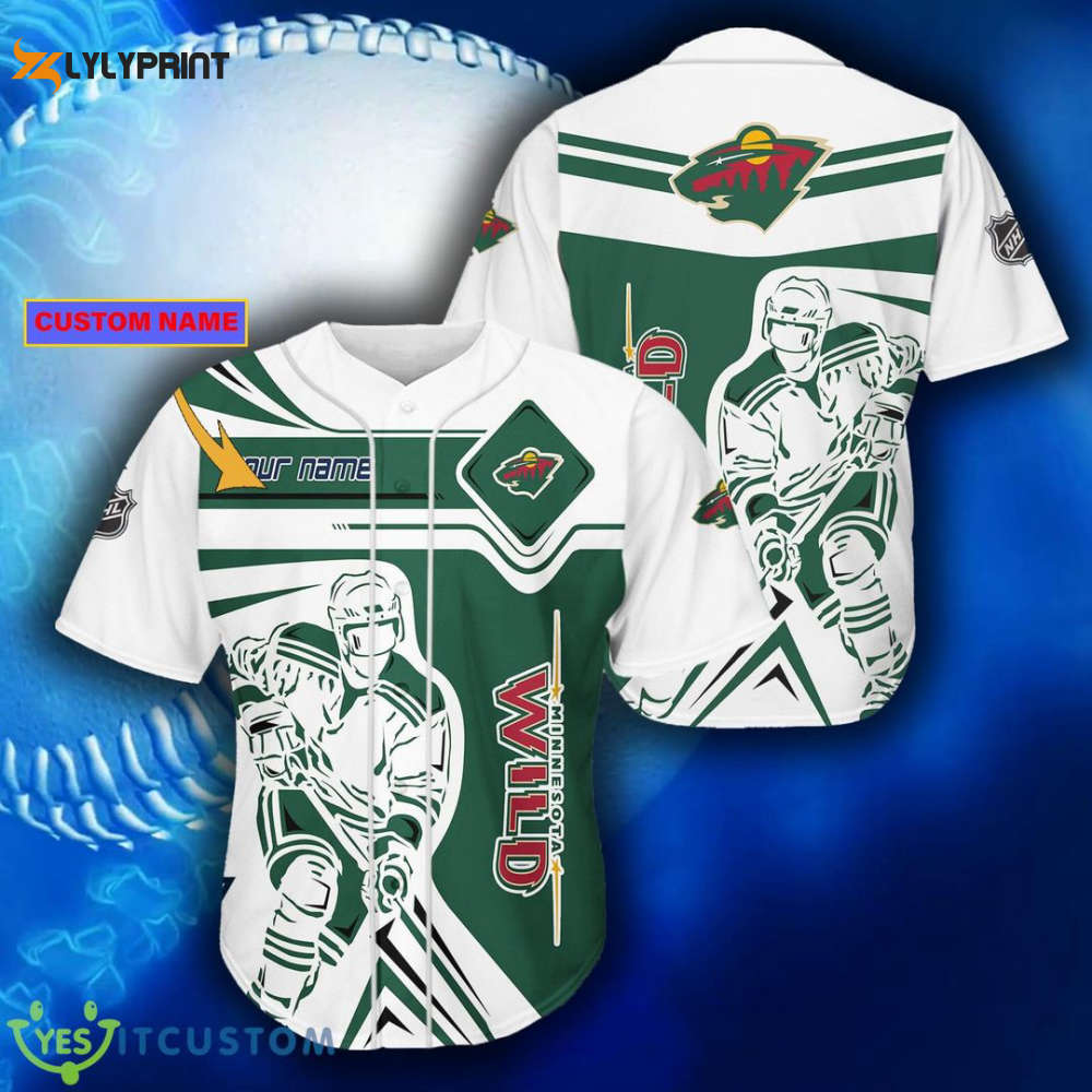 Minnesota Wild Baseball Jersey For Fans Gift for Men Dad - lylyprint.com