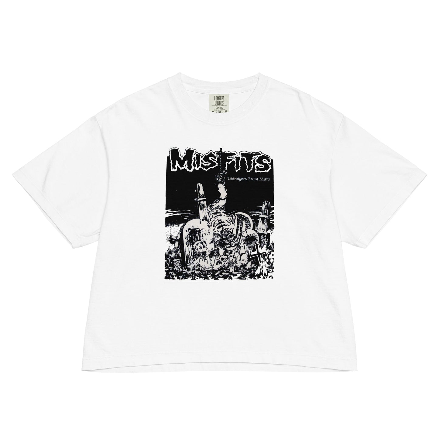 Misfits Teenagers from Mars Mineral Wash Womens Crop Tee