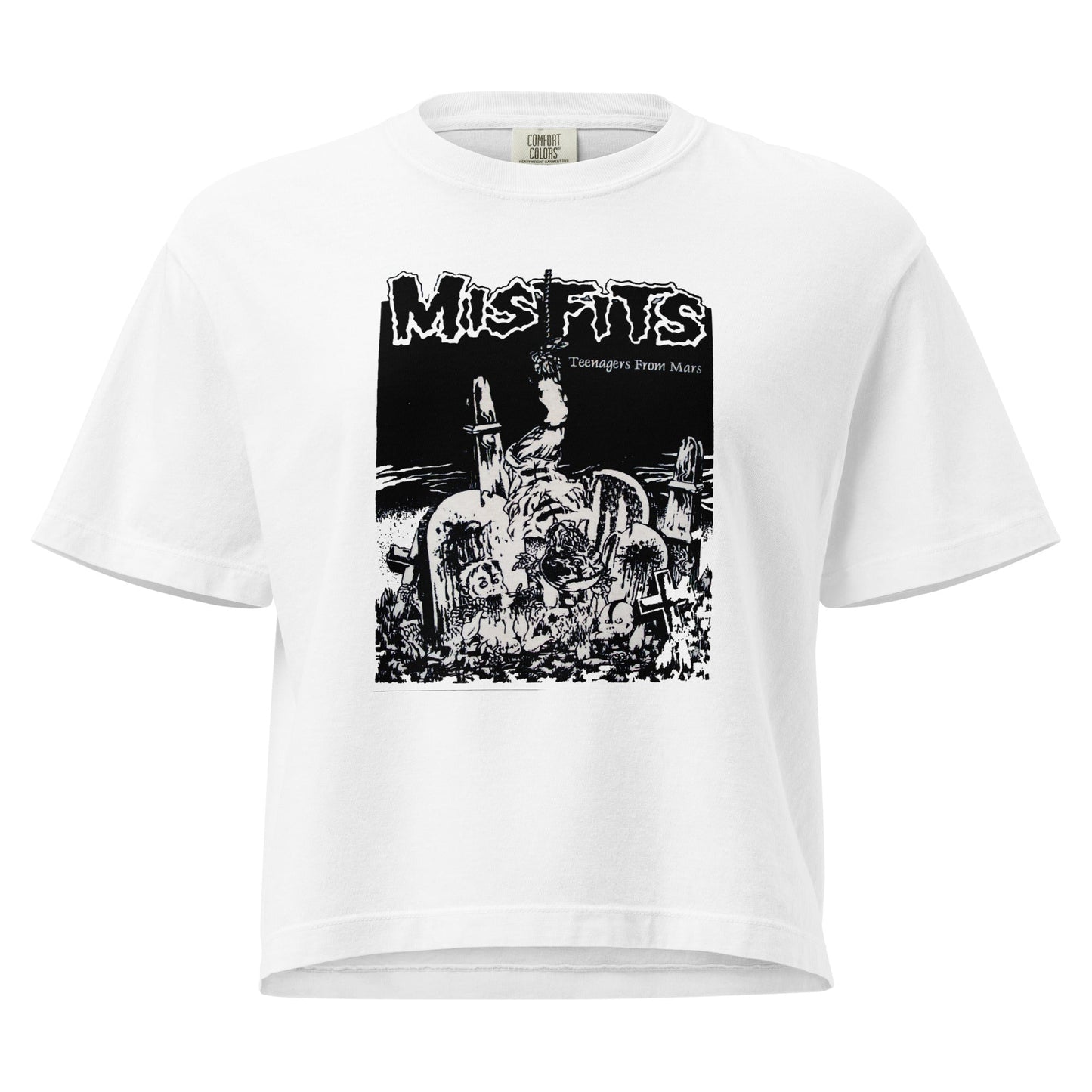Misfits Teenagers from Mars Mineral Wash Womens Crop Tee