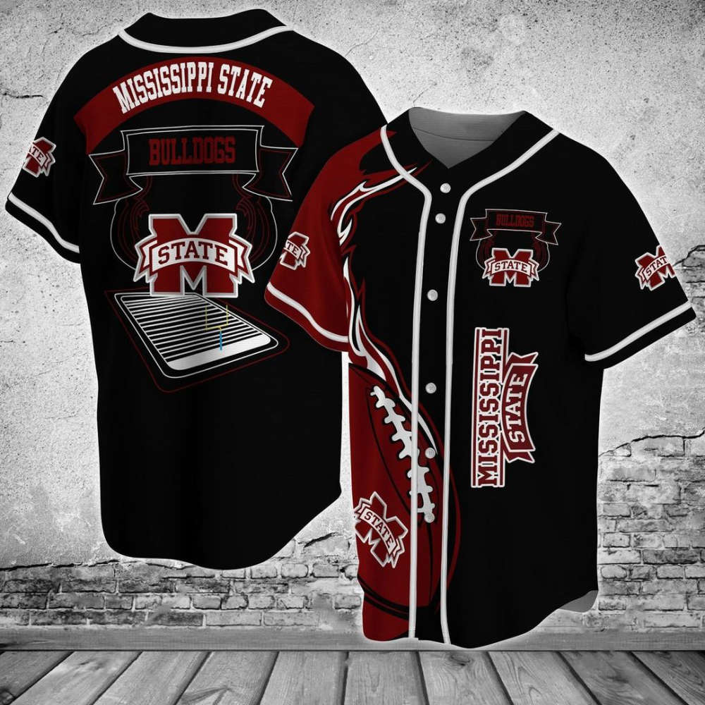 Mississippi State Bulldogs Baseball Jersey BJ0021 - lylyprint.com