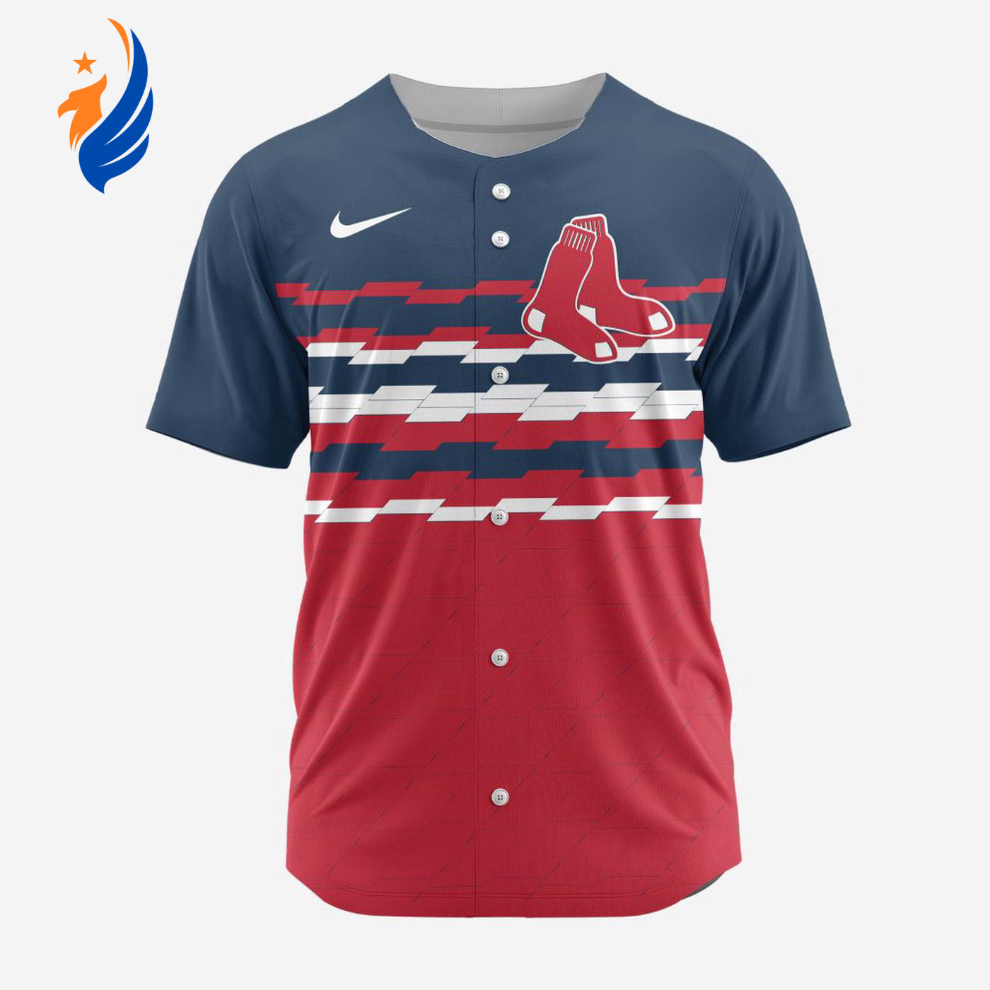 MLB Boston Red Sox Personalized Alternate Design Concept Baseball Jersey 2404 - Bafud