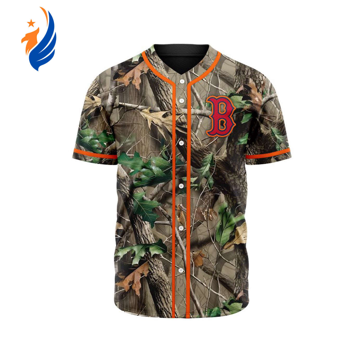 MLB Boston Red Sox Special Realtree Camo Hunting Baseball Jersey Gift for Men Women - Bafud