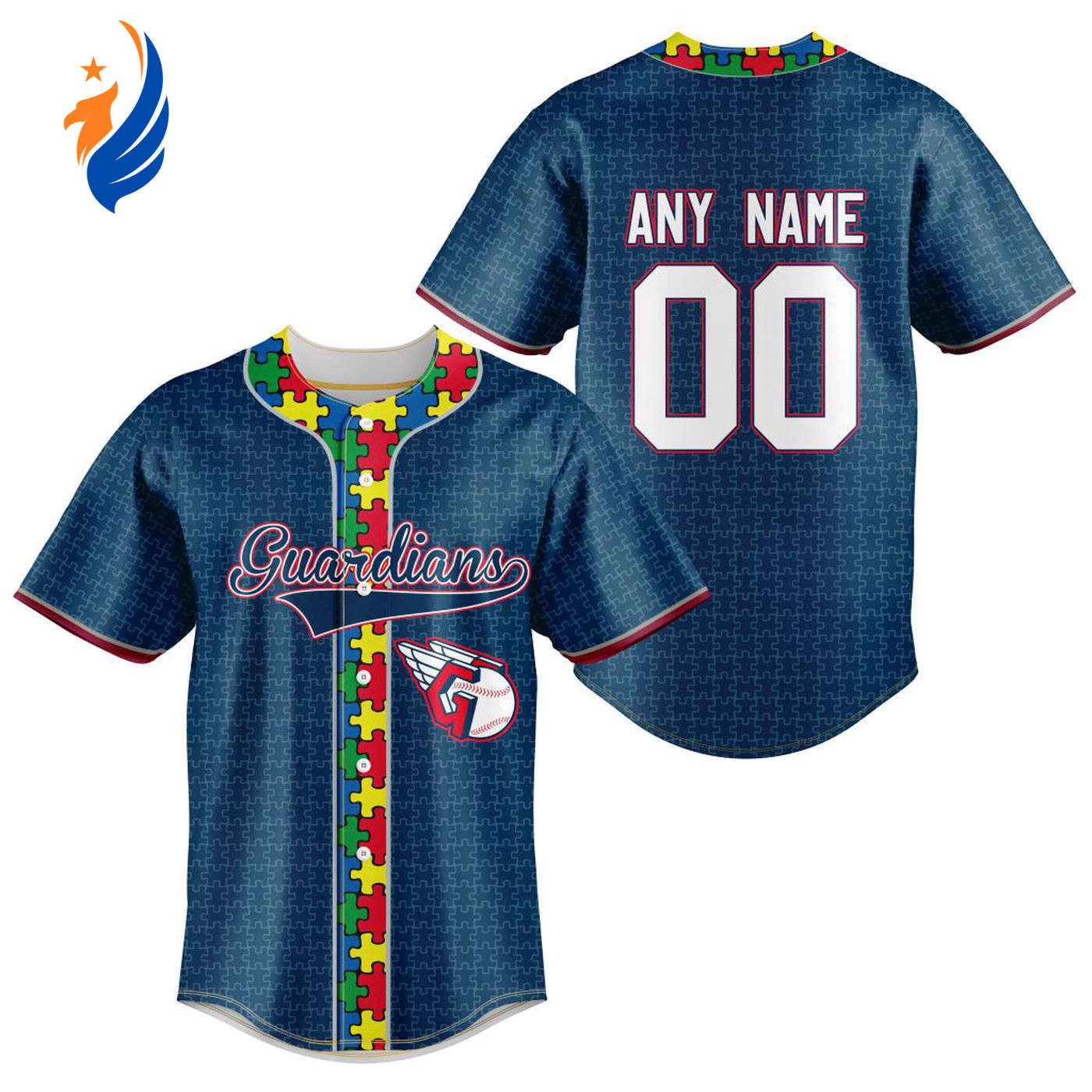 MLB Cleveland Guardians Specialized Baseball Jersey Fearless Aganst Autism Gift for Men Women - Bafud