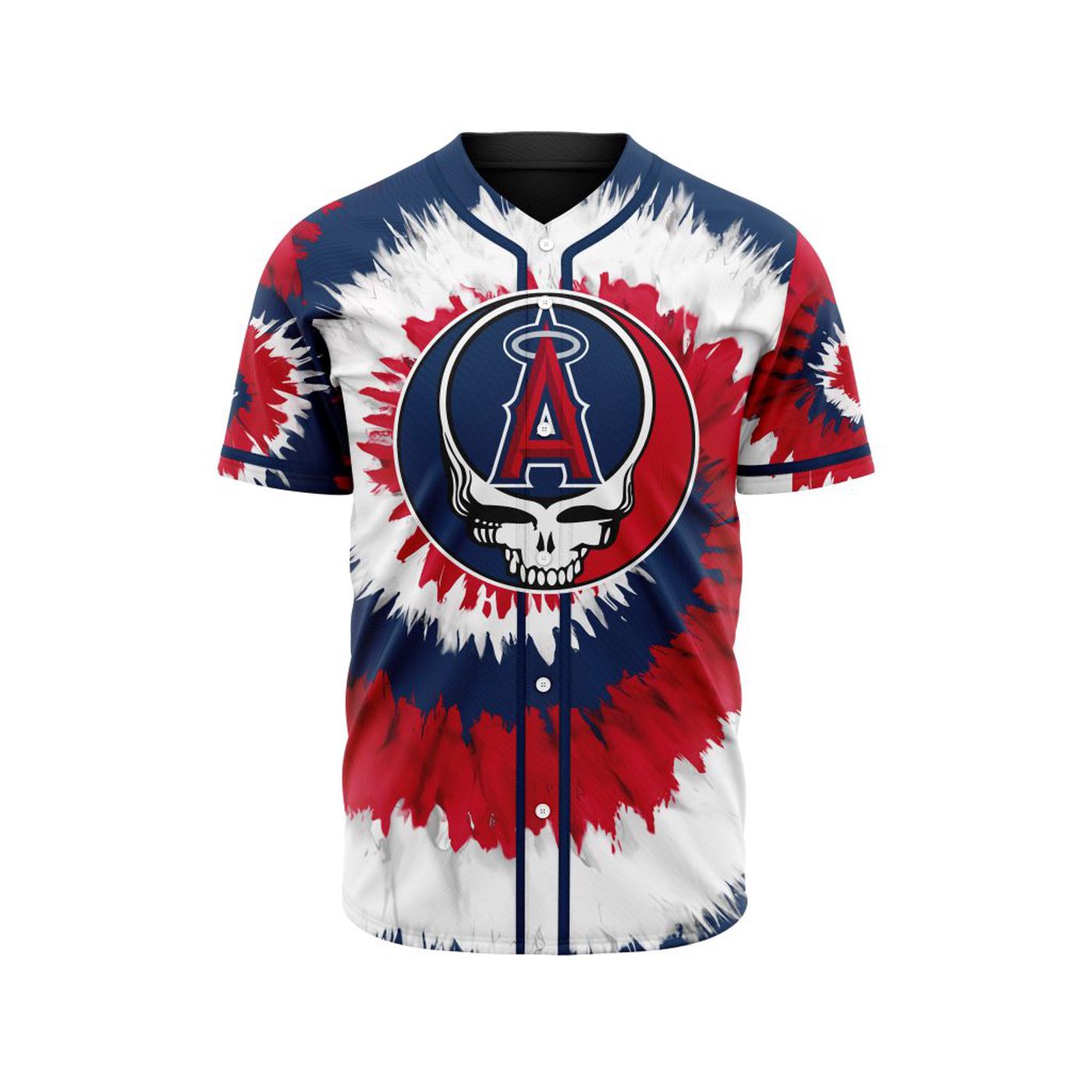 MLB Los Angeles Angels Special Grateful Dead Design Baseball Jersey Gift for Men Women - Bafud