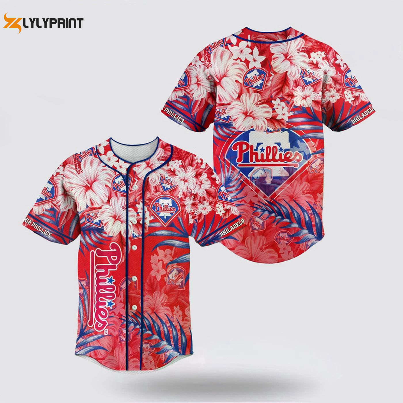 Authentic MLB Philadelphia Phillies Baseball Jersey Flower - Perfect for Fans! - Gift for Men Women - lylyprint.com