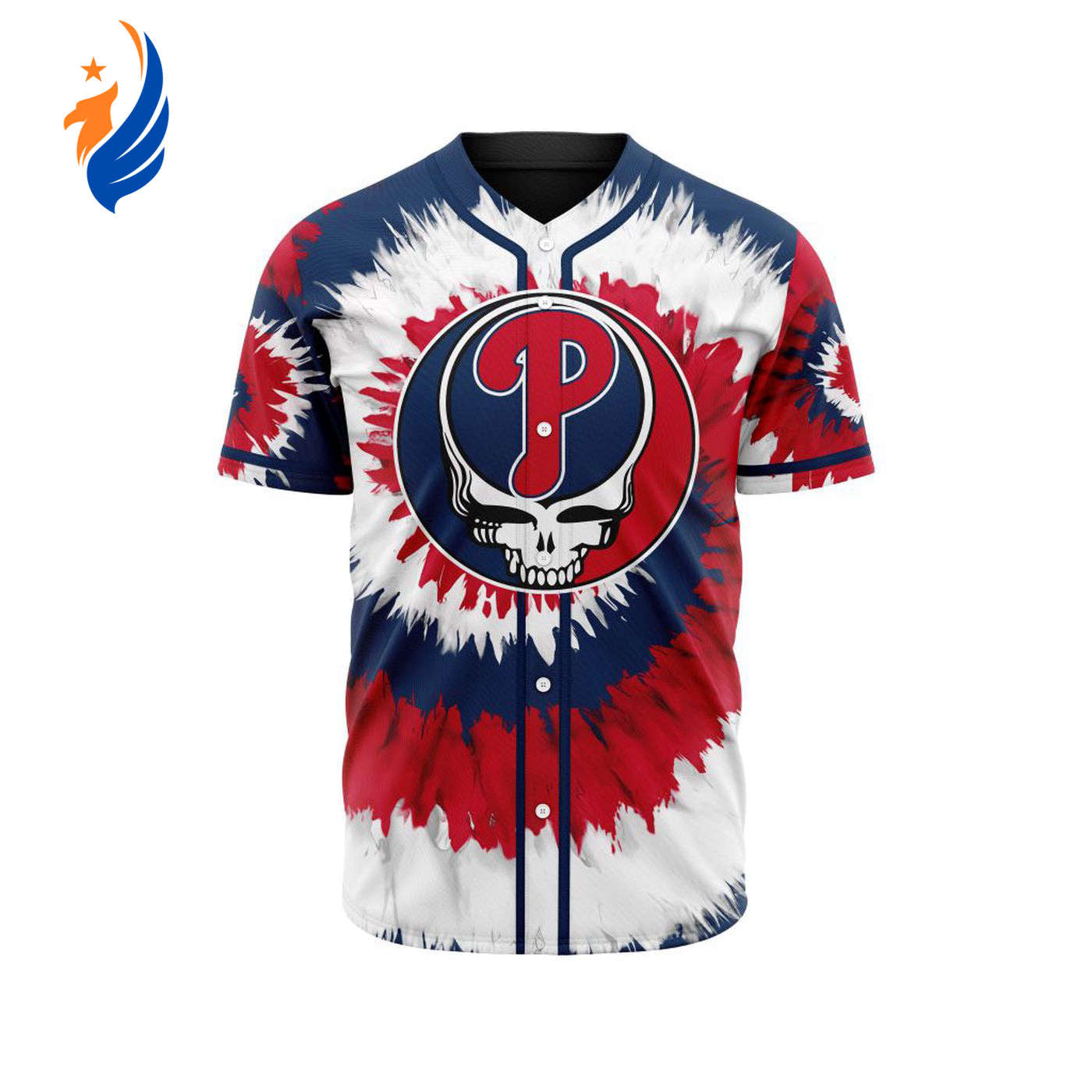 MLB Philadelphia Phillies Special Grateful Dead Design Baseball Jersey Gift for Men Women - Bafud
