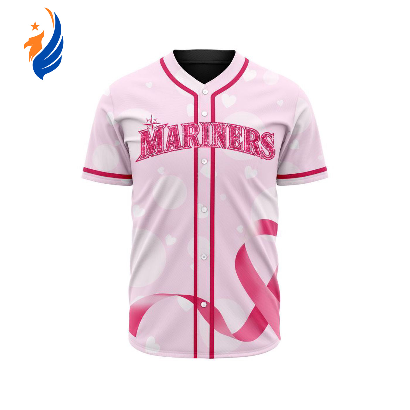 MLB Seattle Mariners Special Pink Design Fight Breast Cancer Baseball Jersey Gift for Men Women - Bafud