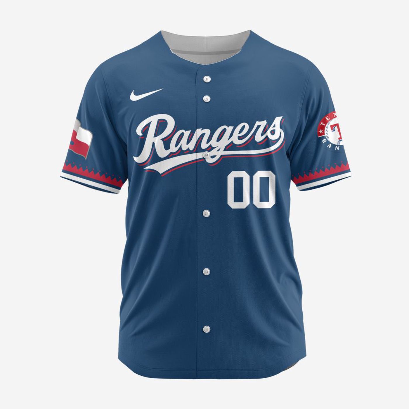 MLB Texas Rangers Personalized Alternate Design Concept Baseball Jersey 2403 - Bafud