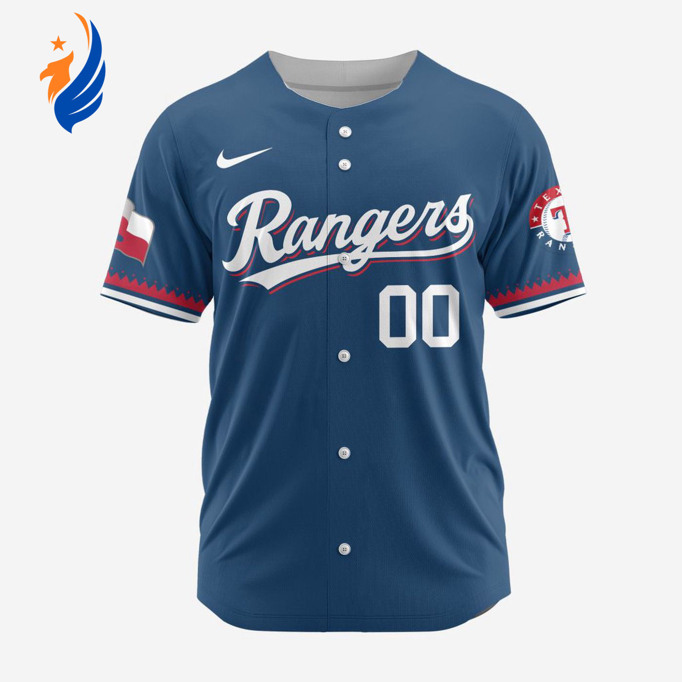 MLB Texas Rangers Personalized Alternate Design Concept Baseball Jersey 2403 - Bafud