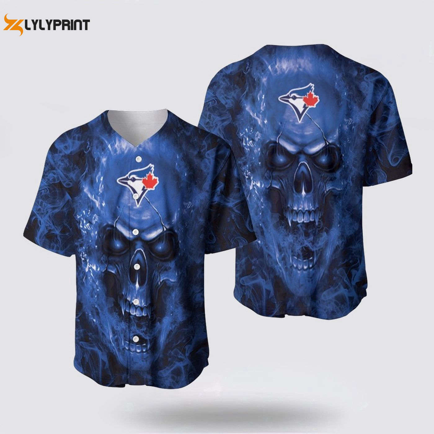 Toronto Blue Jays Baseball Jersey: Breathable & Comfortable for Fans - MLB Skull Design - lylyprint.com