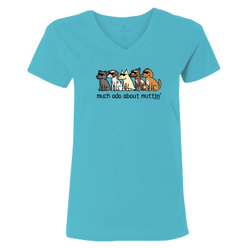 Much Ado About Muttin - Ladies T-Shirt V-Neck