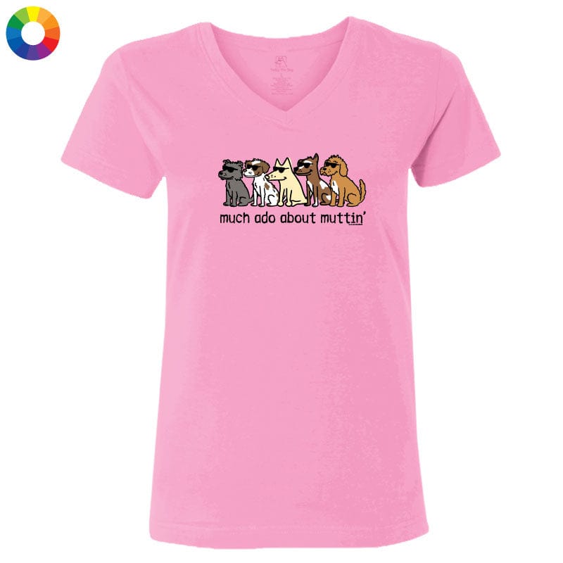 Much Ado About Muttin - Ladies T-Shirt V-Neck