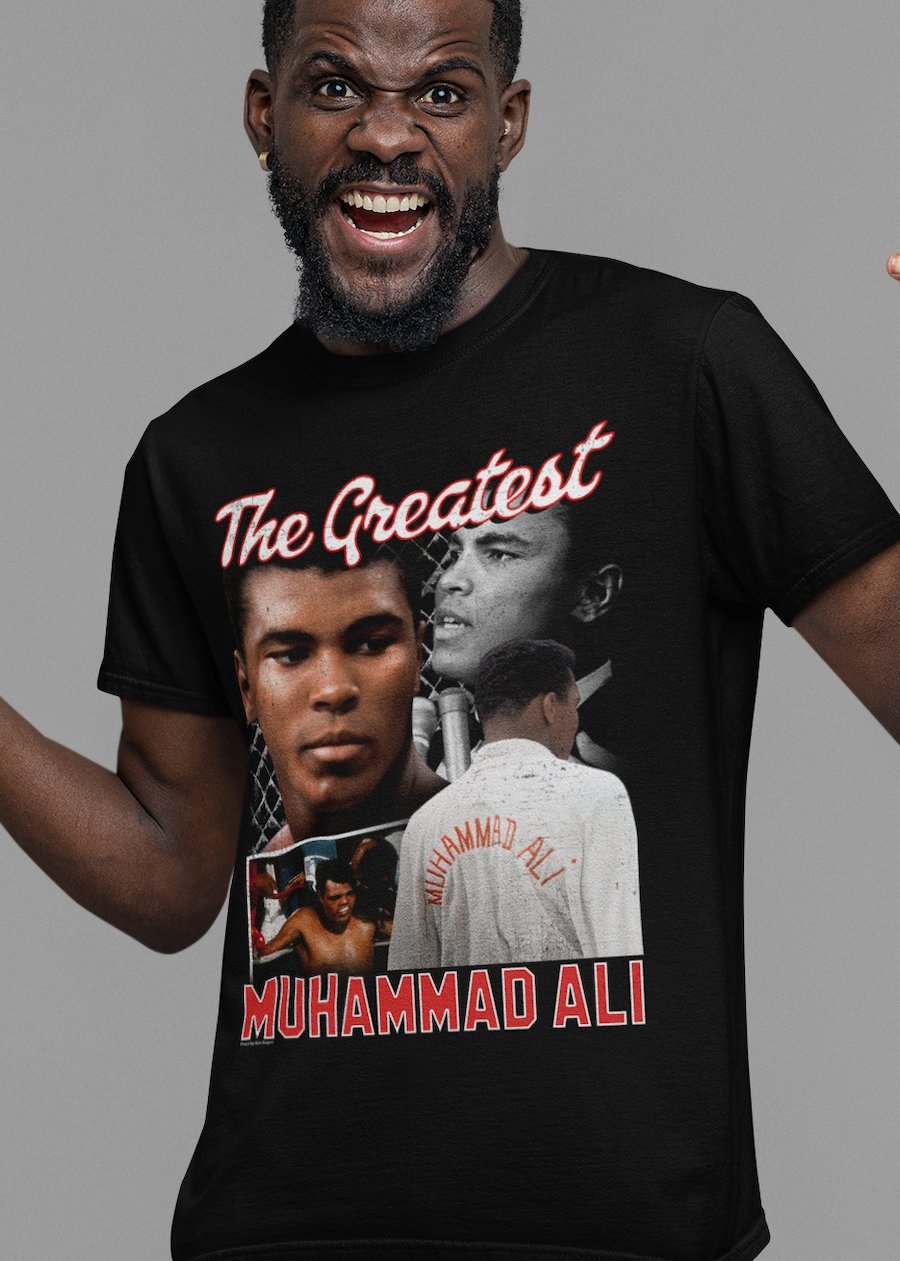 Muhammad Ali - Ali Script Collage T-Shirt