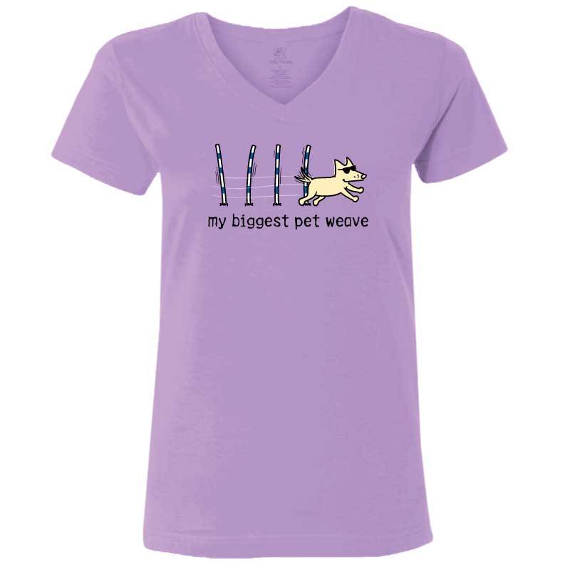 My Biggest Pet Weave - Ladies T-Shirt V-Neck