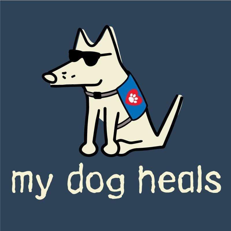 My Dog Heals - Ladies T-Shirt V-Neck
