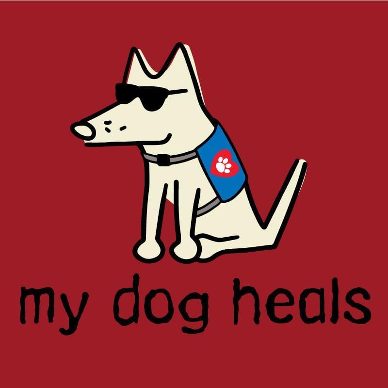 My Dog Heals - Ladies T-Shirt V-Neck