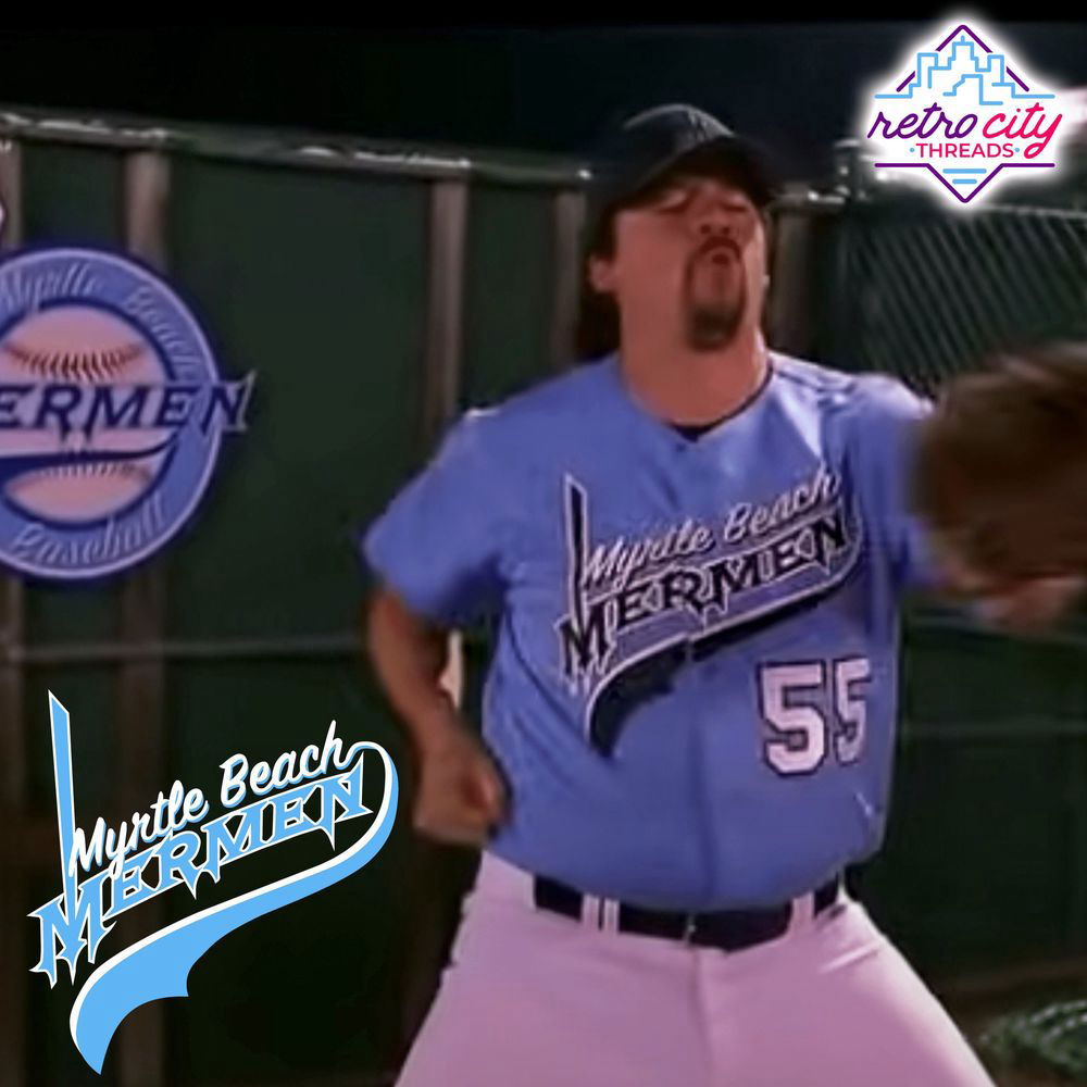 Myrtle Beach Mermen Kenny Powers Full-Button Baseball Jersey Custom - lylyprint.com