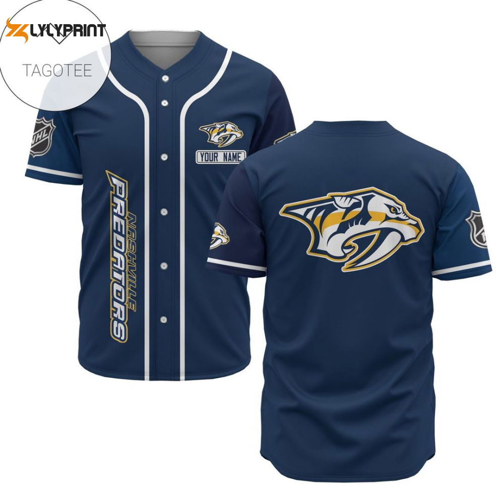 Nashville Predators Baseball Jersey For Fans BJ0050 - lylyprint.com