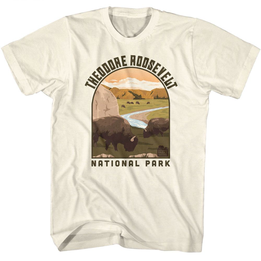 National Parks - Theodore Roosevelt Landscape Shape T-Shirt