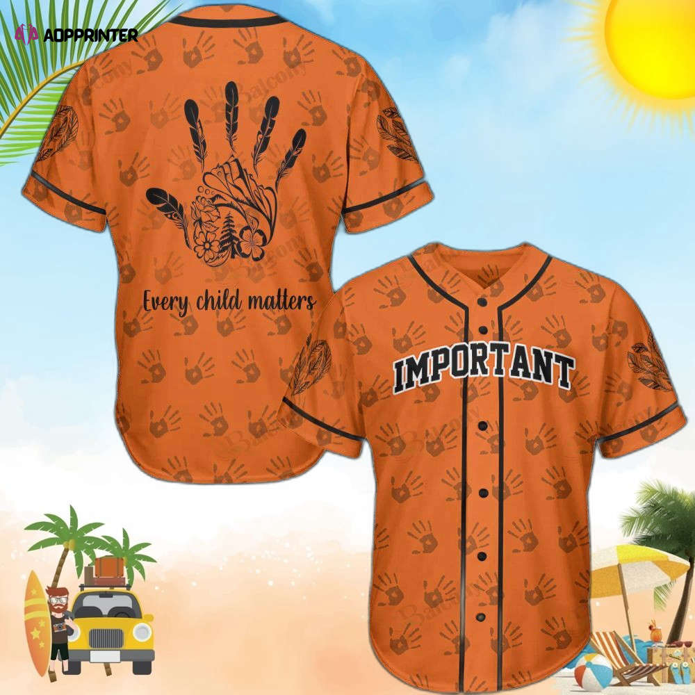 Native Every Child Matter Baseball Jersey - Aopprinter